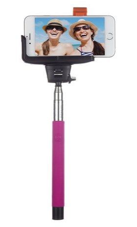 Baston Extensible Selfie Bt Inntegrado Premium Rosa